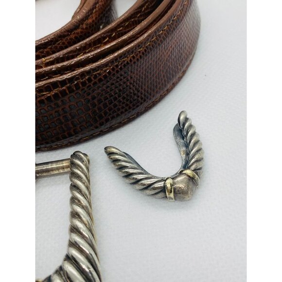 David Yurman Sterling Silver 14K Belt Buckle Set READ!!! main image 4